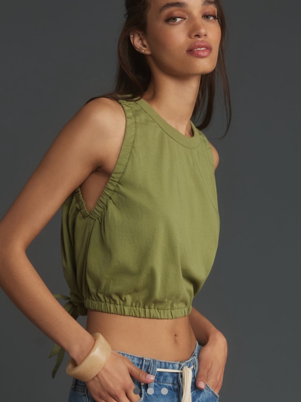 NWT Anthropologie Open Bak Crop Top